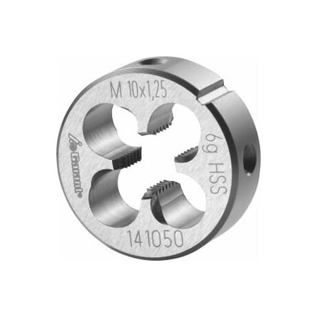 Garant M10X1.25 HSS Round Die, Closed/Pre-Slit Form 141050 10X1,25